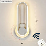Nordic Metal Led Rotatable Oblong Wall Mount Lamp For Bedroom Lighting