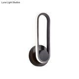 Nordic Metal Led Rotatable Oblong Wall Mount Lamp For Bedroom Lighting