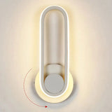 Nordic Metal Led Rotatable Oblong Wall Mount Lamp For Bedroom Lighting White / Warm