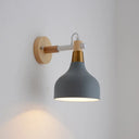 Nordic Metal Reading Wall Light - Rotatable Pear-Shape Lamp For Bedroom Mounting Grey