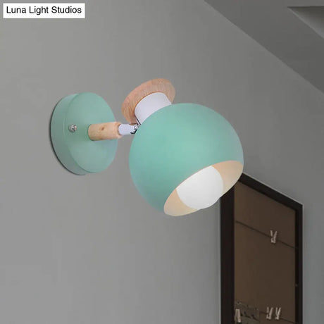 Nordic Metal Spherical Wall Lamp For Childs Bedroom Or Kindergarten