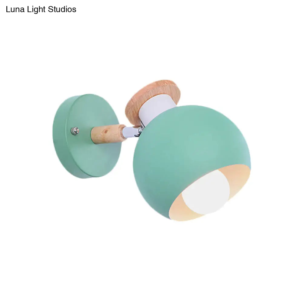 Nordic Metal Spherical Wall Lamp For Childs Bedroom Or Kindergarten