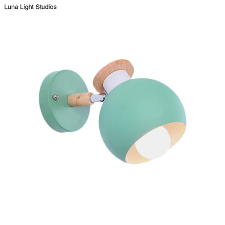 Nordic Metal Spherical Wall Lamp For Childs Bedroom Or Kindergarten