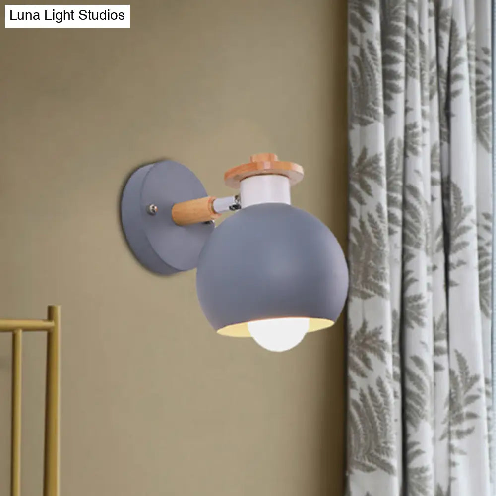 Nordic Metal Spherical Wall Lamp For Childs Bedroom Or Kindergarten