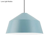 Nordic Metallic Pendant Lamp With Adjustable Cord For Hotel- Undertint Barn Light