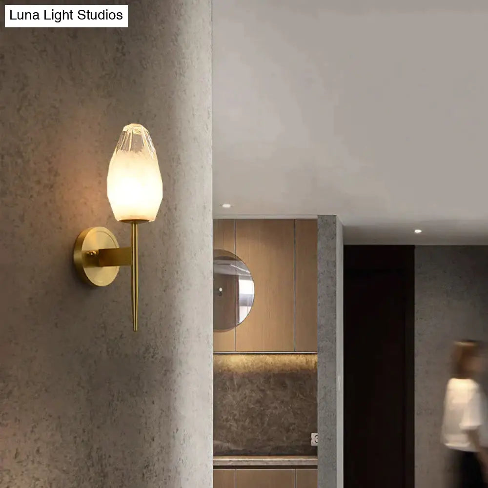Nordic Minimalist Bedroom Bedside Interior Corridor Villa Staircase Copper Wall Lamp Lamps
