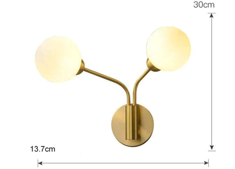 Nordic Minimalist Bedroom Bedside Light Corridor Aisle Full Copper Wall Lamp Lamps