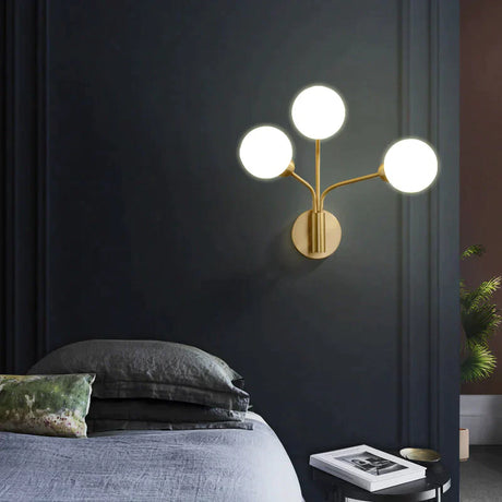 Nordic Minimalist Bedroom Bedside Light Corridor Aisle Full Copper Wall Lamp Lamps