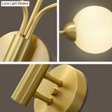 Nordic Minimalist Bedroom Bedside Light Corridor Aisle Full Copper Wall Lamp Copper Wall Lamps