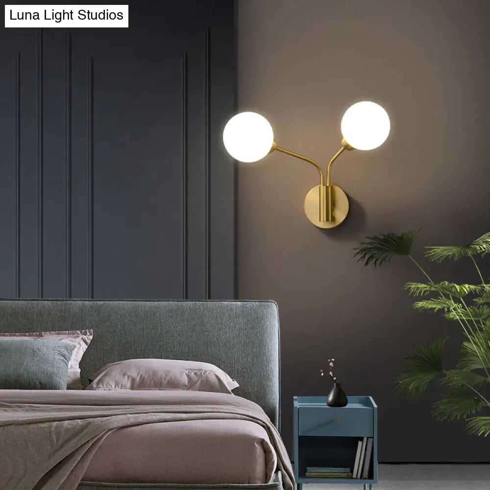 Nordic Minimalist Bedroom Bedside Light Corridor Aisle Full Copper Wall Lamp Copper Wall Lamps