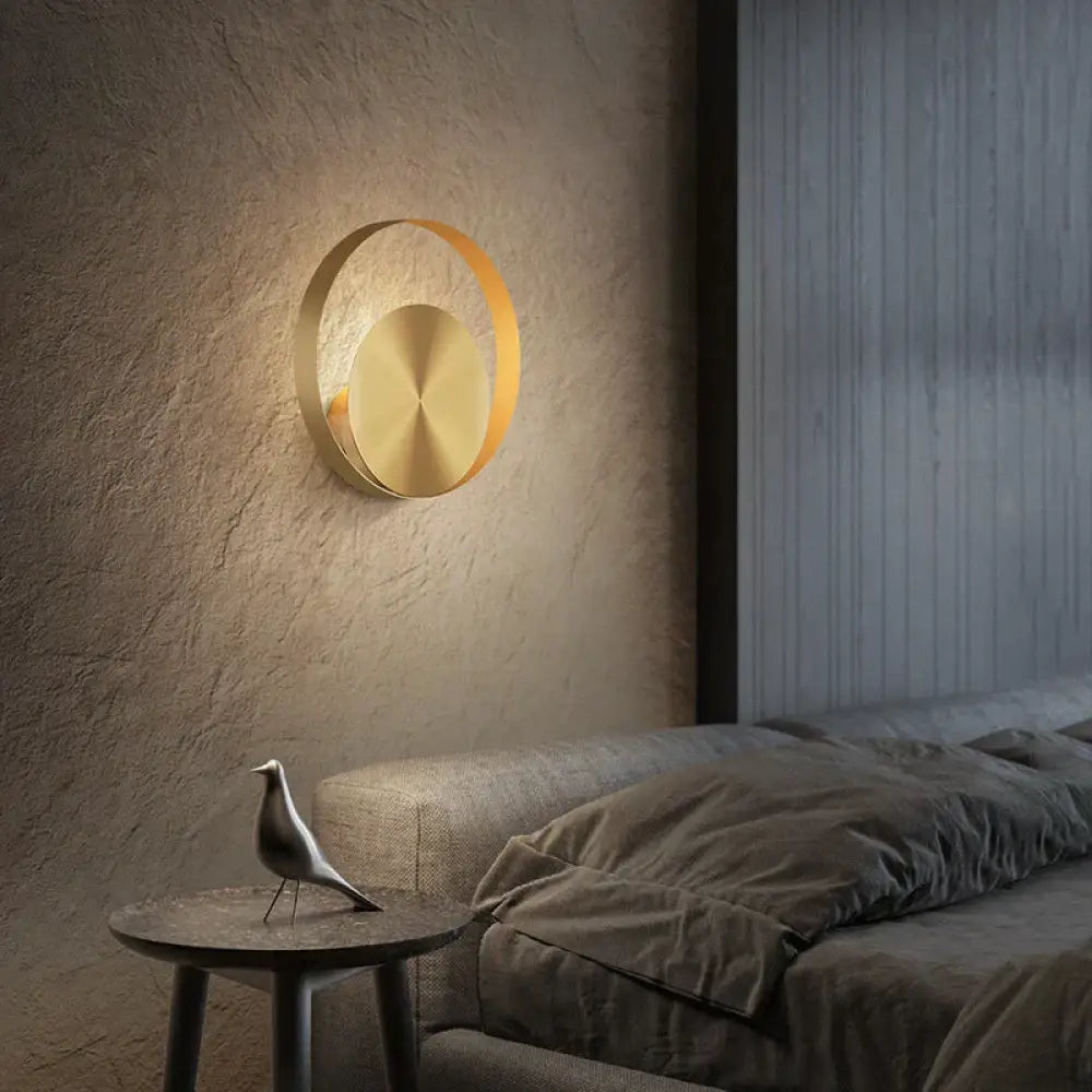 Nordic Minimalist Bedside Lamp Bedroom Full Copper Wall Lamp Copper Wall Lamps