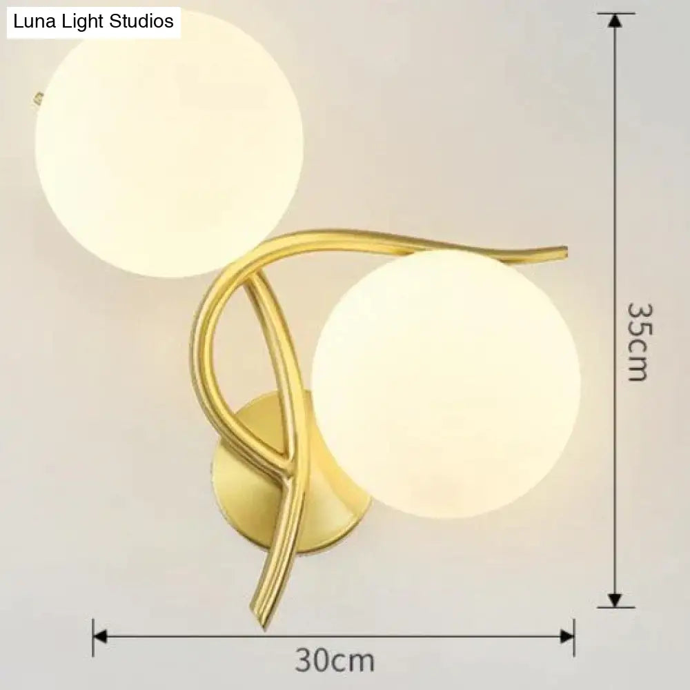 Nordic Minimalist Modern Living Room Corridor Bedroom Full Copper Wall Lamp Right Lamps