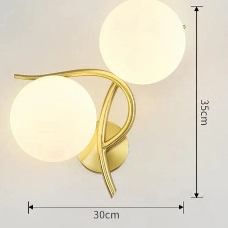 Nordic Minimalist Modern Living Room Corridor Bedroom Full Copper Wall Lamp Lamps