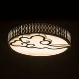 Nordic Modern Round Flush Mount Ceiling Light In White - Bedroom & Living Room Lighting / C