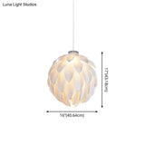 Nordic Modern White Pinecone Pendant Light - Pvc Living Room Lamp