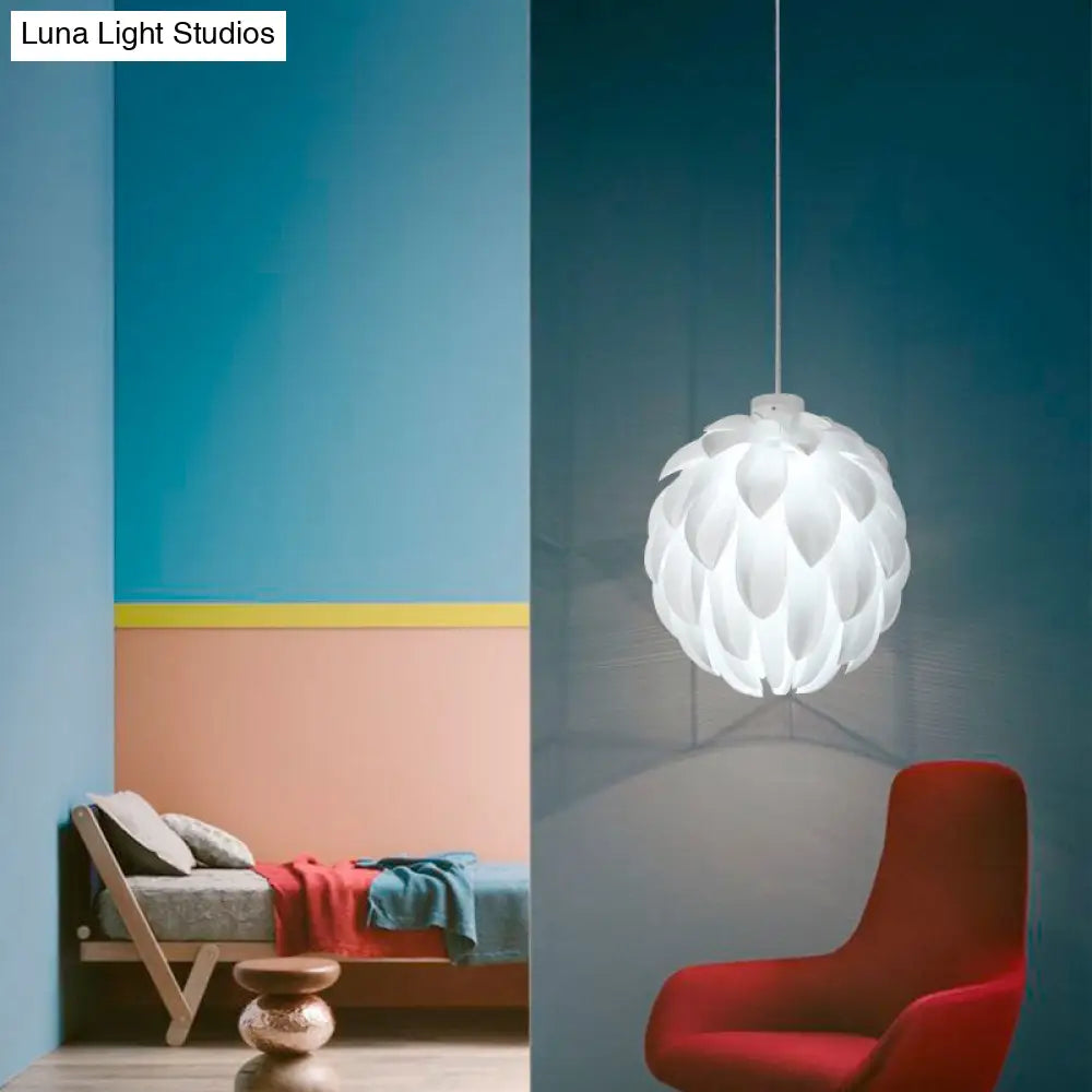 Nordic Modern White Pinecone Pendant Light - Pvc Living Room Lamp