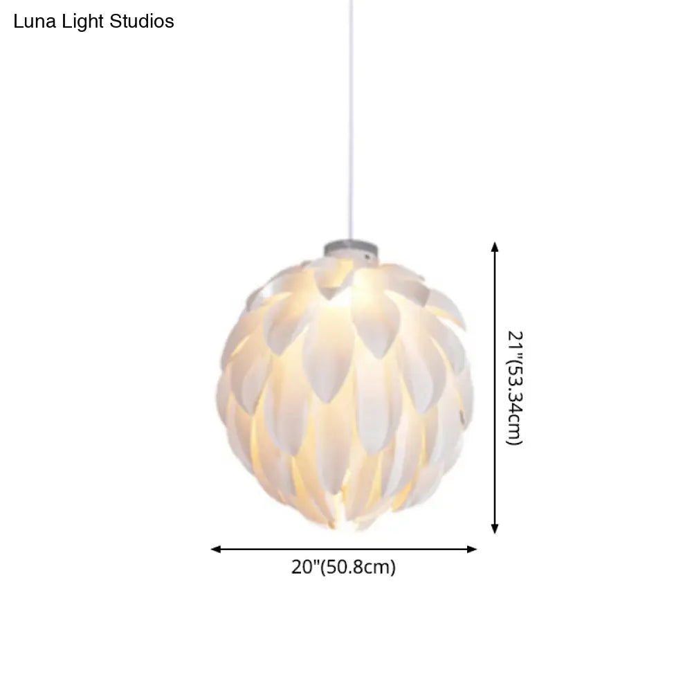 Nordic Modern White Pinecone Pendant Light - Pvc Living Room Lamp