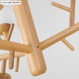 Nordic Modern Wooden White Hanging Chandelier - Ceiling Pendant Light For Dining Room