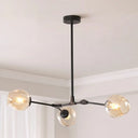 Nordic Molecule Ceiling Pendant Light With Dimpled Glass And Pivot Joint For Living Room 3 / Black