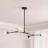 Nordic Molecule Ceiling Pendant Light With Dimpled Glass And Pivot Joint For Living Room 4 / Black