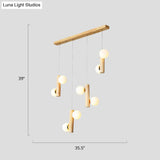 Nordic Opal Glass Ball Cluster Pendant Light For Dining Room