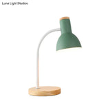 Nordic Reading Light With Metal Touch Shape For Dormitory Desk And Plug-In Convenience