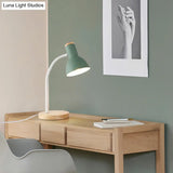 Nordic Reading Light With Metal Touch Shape For Dormitory Desk And Plug-In Convenience