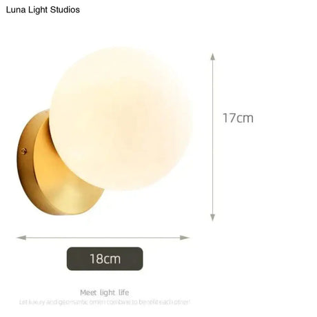 Nordic Simple Planet All Copper Wall Lamp Including Light Source Lamps