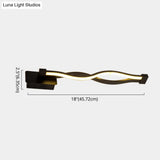 Nordic Simplicity Twist Shape Wall Mount Light Fixture For Living Room And Bedroom