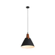 Nordic Single Ceiling Pendant - 10.5/14 W Grey/White/Black Frustum Hanging Lamp With Metal Shade &