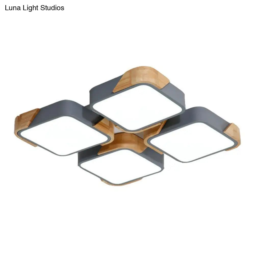Nordic Splicing Flush Mount Led Ceiling Light For Living Room Acrylic Design