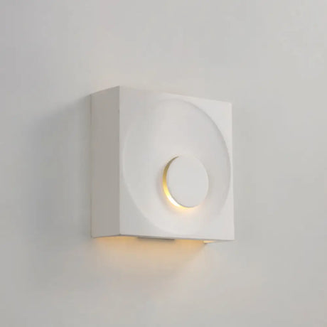 Nordic Square Led Wall Sconce Light - Modern Cement Bedroom Lighting White