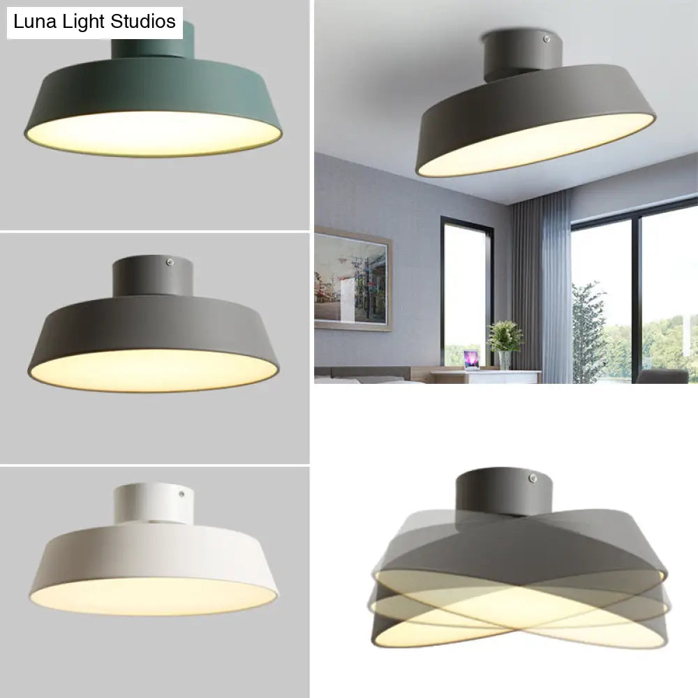 Nordic Style Acrylic Led Ceiling Light Fixture - Circle Design