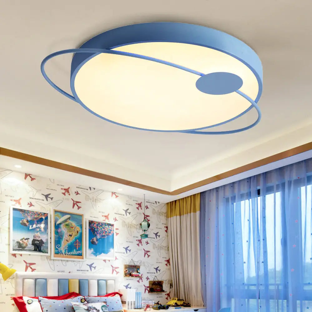 Nordic Style Acrylic Led Flush Ceiling Light Fixture: 18’/21.5’/25.5’ Diameter Round Shape