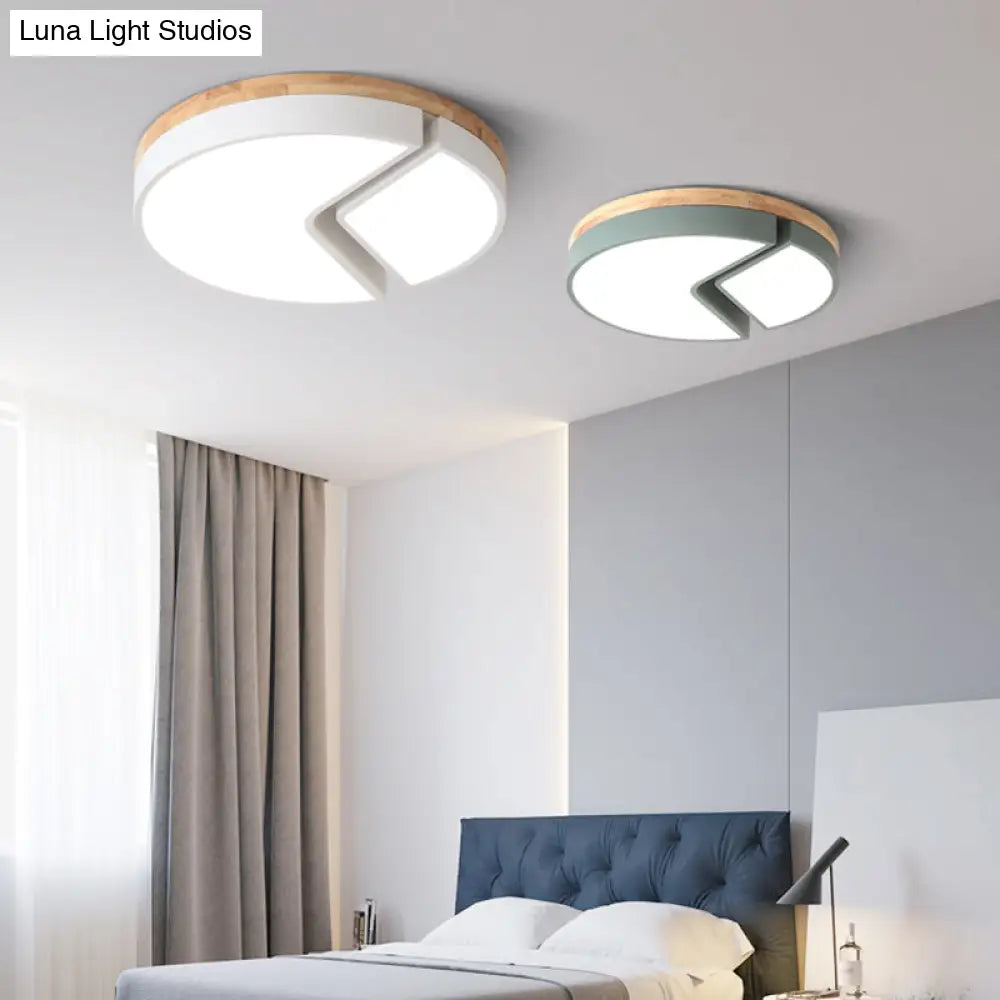 Nordic Style Acrylic Round Cake Light: Flush Mount Ceiling Light Perfect For Nursing Rooms