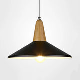 Nordic Style Aluminum & Wood Pendant Light - Perfect For Study Room Black / 14’