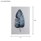 Nordic Style Banana Leaf Wall Lamp With Led Acrylic Fixture