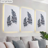 Nordic Style Banana Leaf Wall Lamp With Led Acrylic Fixture