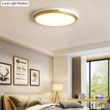 Nordic Style Blue/White Flush Mount Light For Bedroom Ceiling