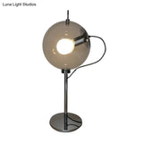 Nordic Style Clear Glass Study Lamp - Single Bulb Book Light For Bedroom Reading