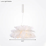 Nordic Style Fabric Wavy Pendant Light - 1 Head Black/White Ceiling Fixture For Bedroom