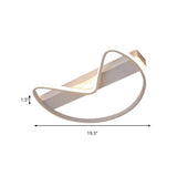 Nordic Style Flush Mount Foyer Kitchen Ceiling Light With Bow Shaped Metal Design