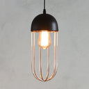 Nordic Style Geometric Metal Pendant Light For Restaurants Black-Gold / C
