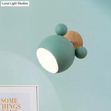 Nordic Style Globe Wood & Metal Wall Light - Perfect For Restaurant Hallway