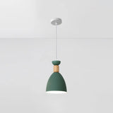 Nordic-Style Goblet Pendant Light Fixture With Metal Shade For Dining Room Green / Round