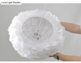 Nordic Style Heart Ceiling Light - White Metal Pendant Lamp For Bedrooms