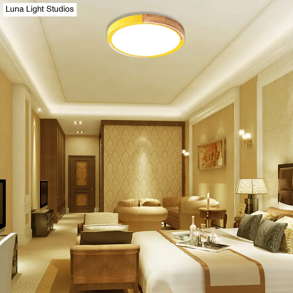 Nordic Style Led Ceiling Flush Mount Lighting With Acrylic Shade