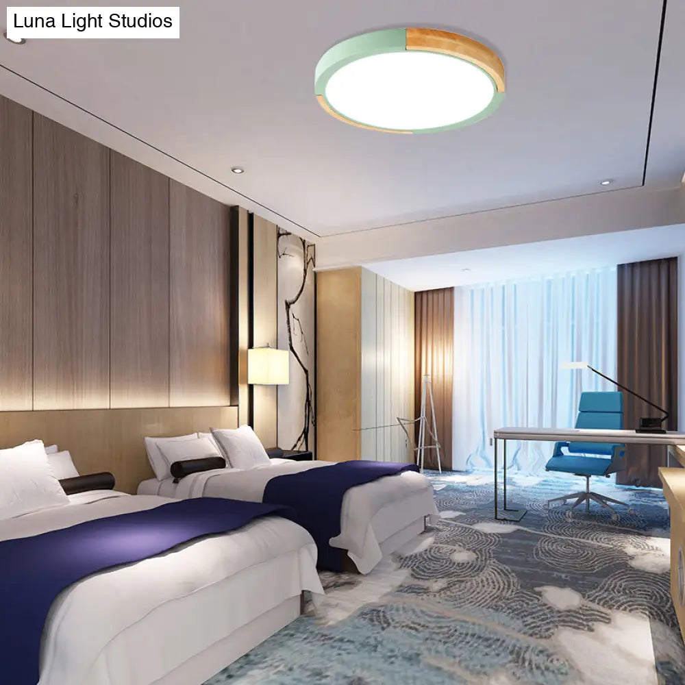 Nordic Style Led Ceiling Flush Mount Lighting With Acrylic Shade