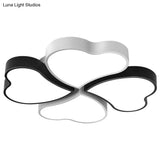 Nordic Style Led Ceiling Lamp - Clover Shaped Flush Mount Light Fixture