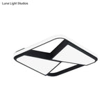 Nordic Style Led Ceiling Light In Black/White – Warm/White Lighting